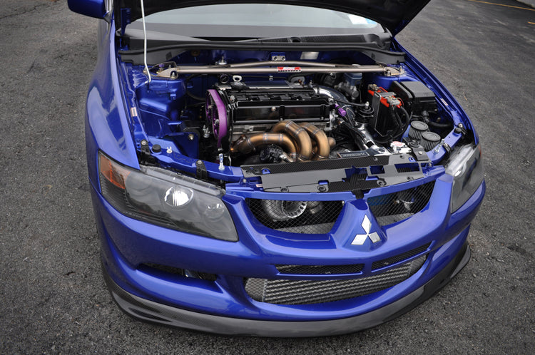 Evo 7 8 9 Forward Facing T3 Turbo Exhaust Manifold Installed