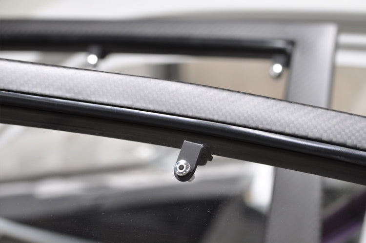 Evo 7 8 9 Lexan Windows installed on carbon fiber doors with chromoly bars