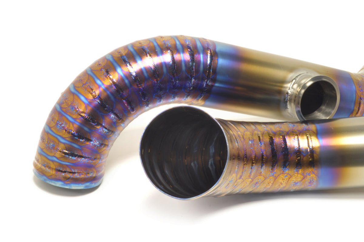 STM Evo 7/8/9 3" Titanium Race Upper Intercooler Pipe Kit (Burned Finish)