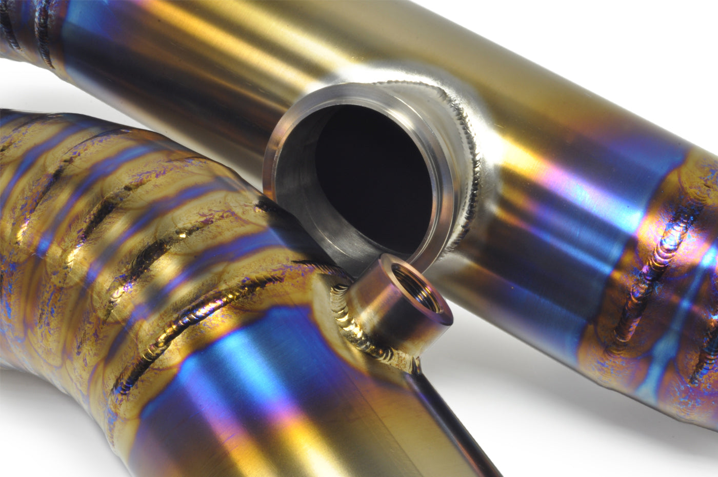 STM Evo 7/8/9 3" Titanium Race Upper Intercooler Pipe Kit (Burned Finish)