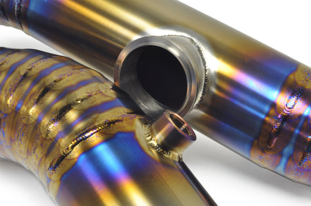 STM Evo 7/8/9 3" Titanium Race Upper Intercooler Pipe Kit (Burned Finish)