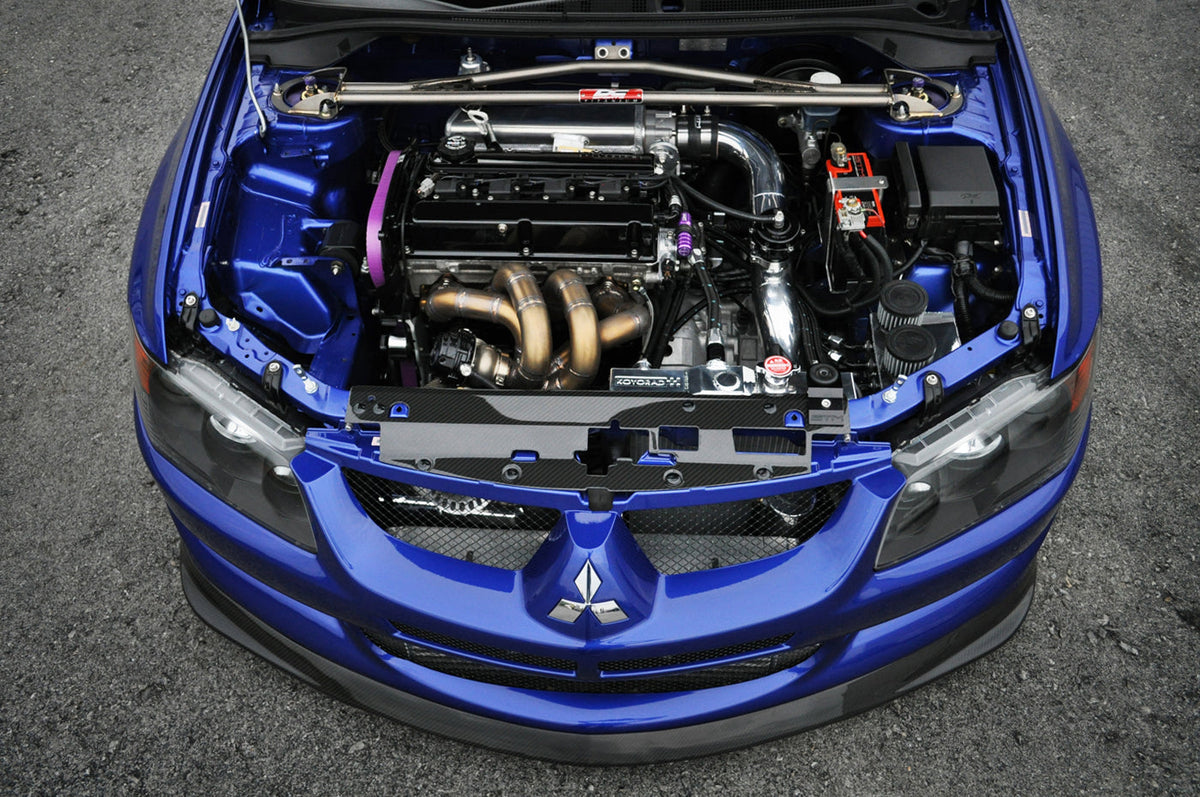 STM Evo 7/8/9 3" Titanium Race Upper Intercooler Pipe Kit (Polished aluminum is pictured installed)