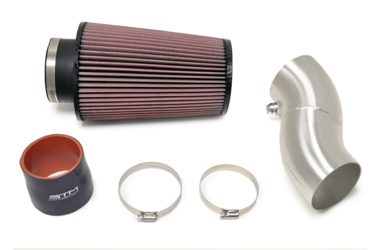 STM 3.5" Aluminum SD Intake for Evo 8/9 with -10AN Vent Bung Brushed Aluminum