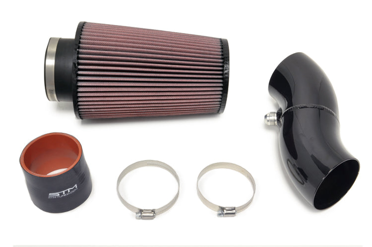 STM 3.5" Aluminum SD Intake for Evo 8/9 with -10AN Vent Bung Gloss Black