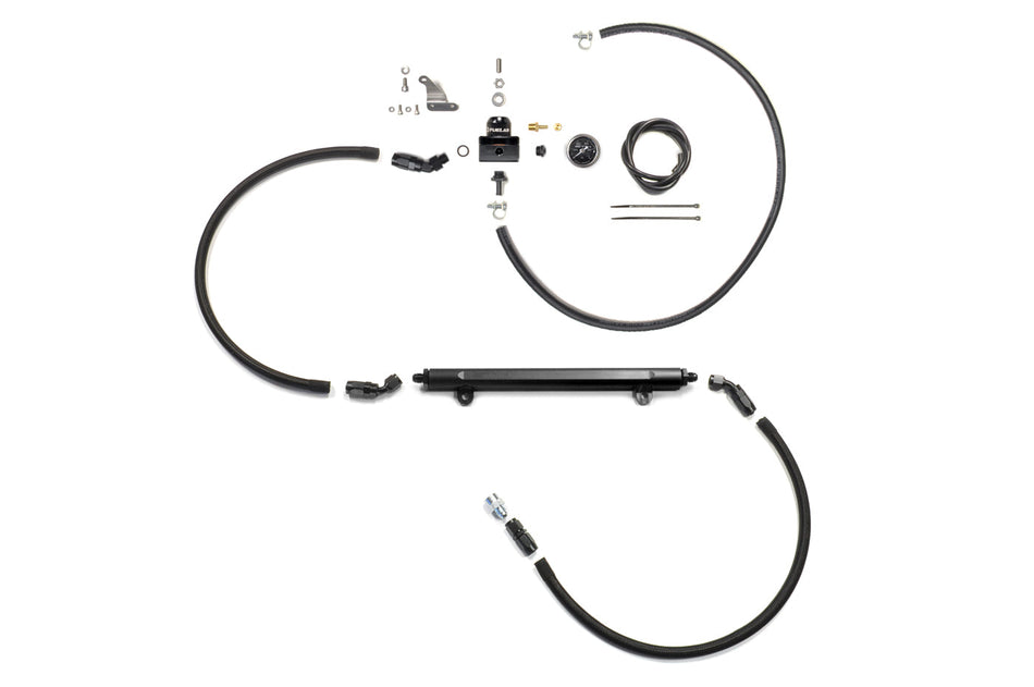 STM Fuel Feed and Return Kit with Rail for Evo 8/9 (Black)