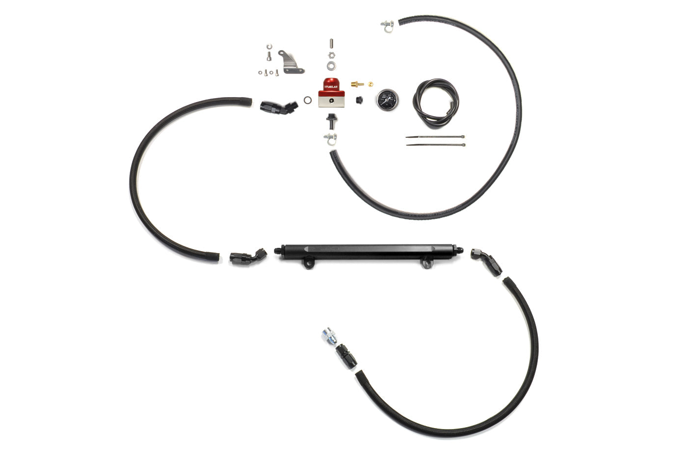 STM Fuel Feed and Return Kit with Rail for Evo 8/9 (Red)