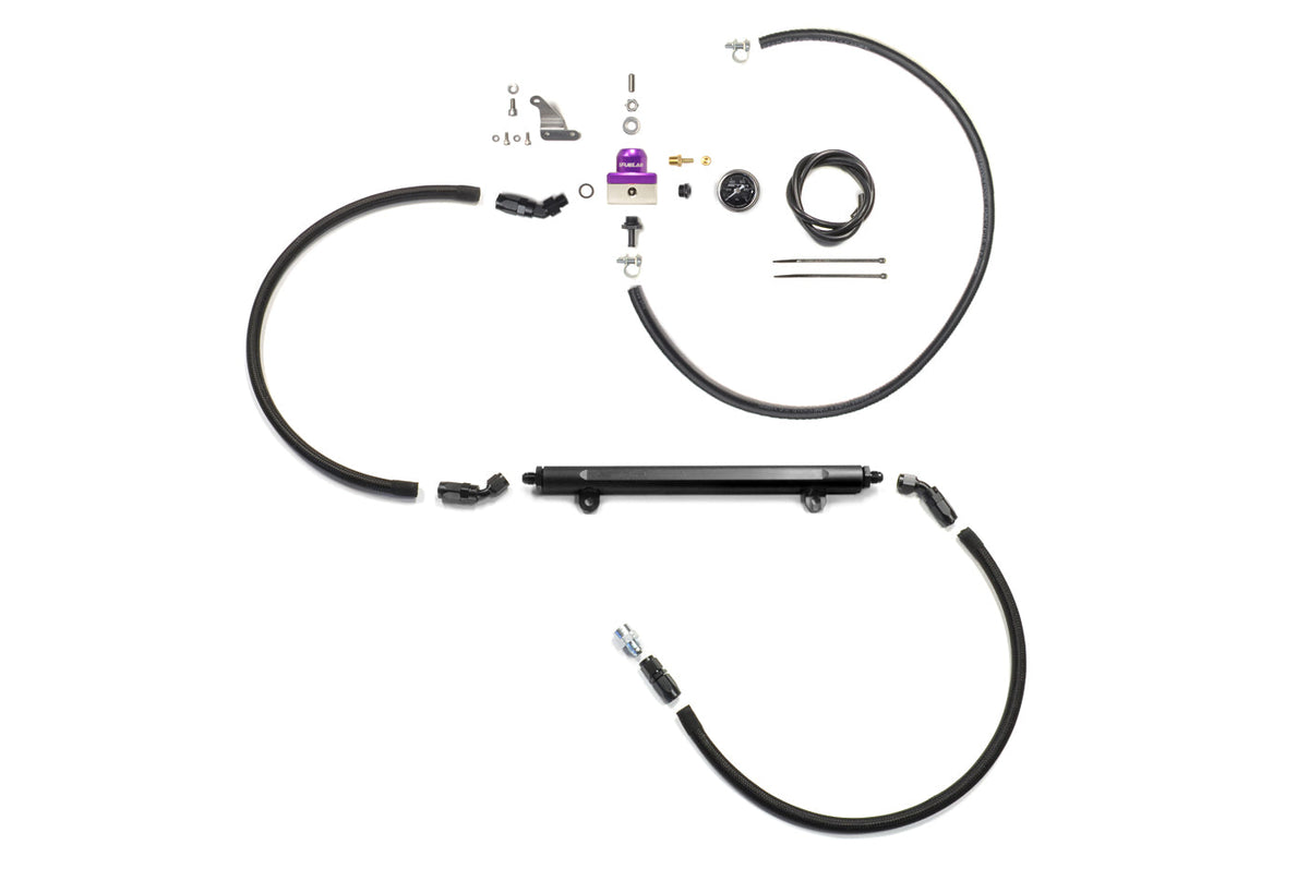 STM Fuel Feed and Return Kit with Rail for Evo 8/9 (Purple)