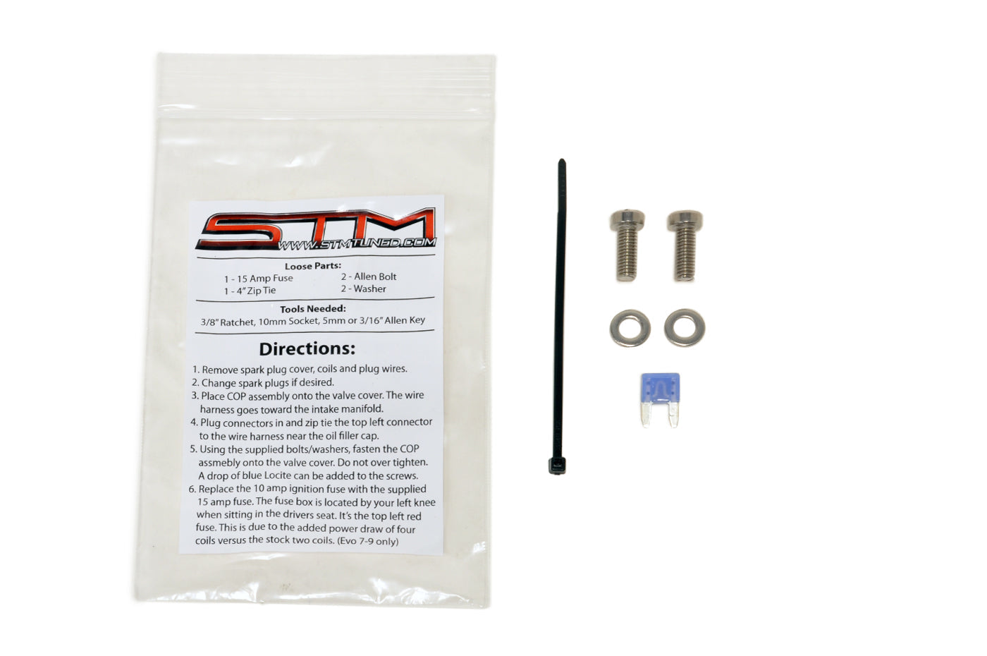 STM Coil-On-Plug Ignition Instructions and Mounting Hardware