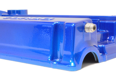 STM Valve Cover Fittings on Evo 9 Blue Valve Cover