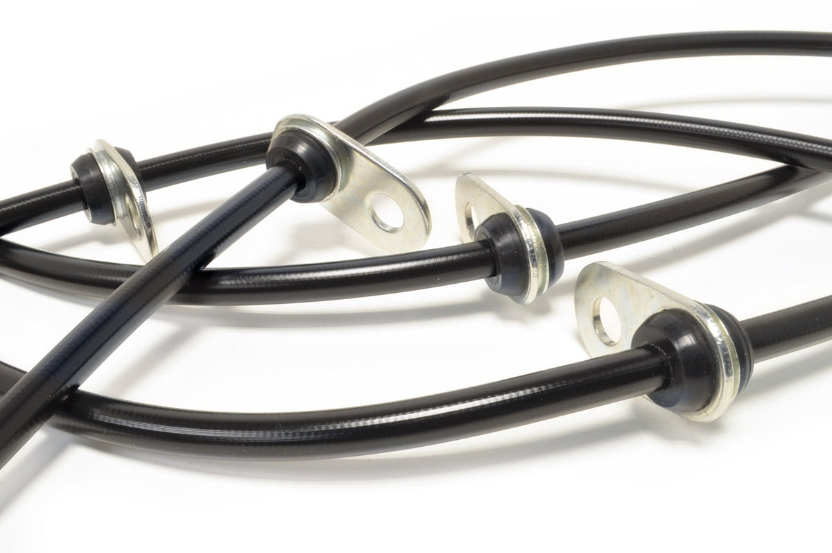 STM Black Brake Lines for Evo X