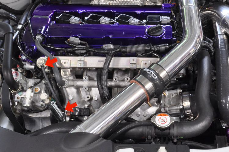 STM Evo X FPR Hose Upgrade Install Location