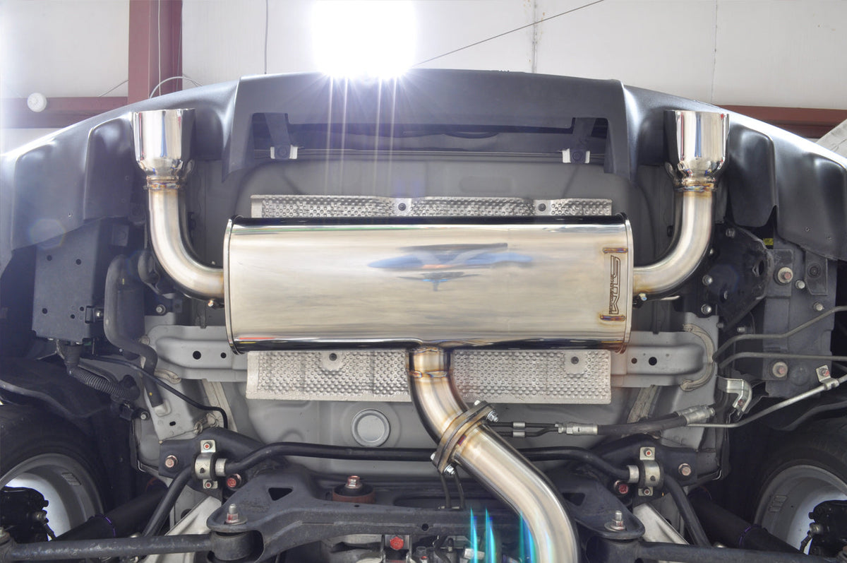 STM Evo X Stainless Cat-Back Dual Exit Exhaust (With Muffler)