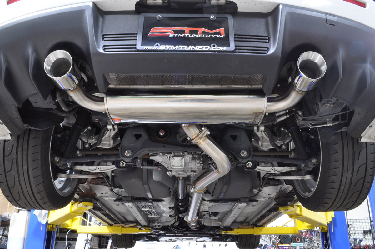 STM Evo X Stainless Cat-Back Dual Exit Exhaust (With Muffler)