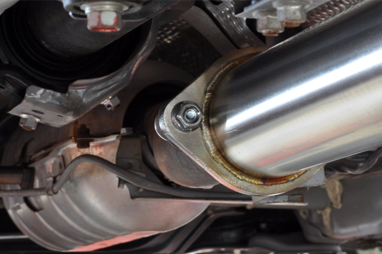 Evo X Exhaust Installed Stock Cat
