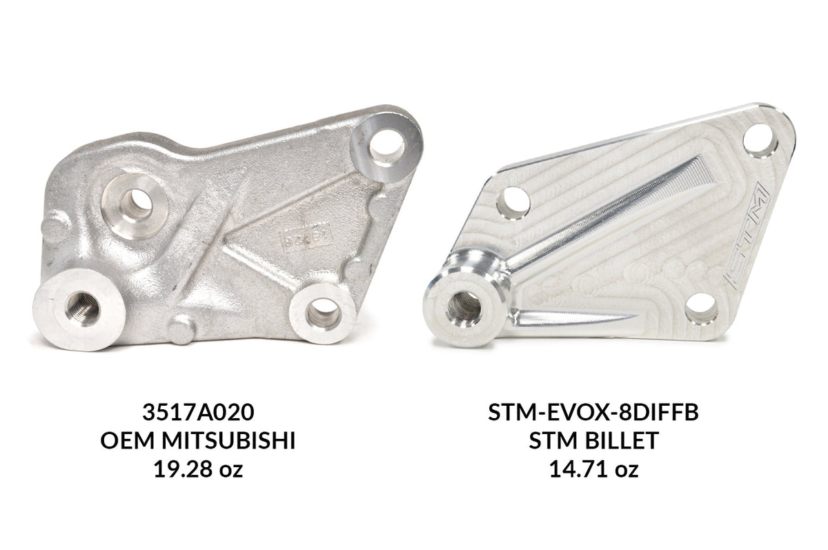 STM Billet Evo X Rear Diff Bracket for Evo 8 Diff Swap