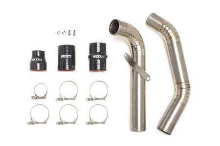 STM Evo X Upper Intercooler Pipe Kit (Bare Titanium)