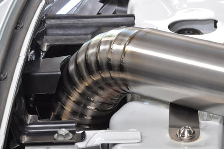 STM Evo X Upper Intercooler Pipe Kit (Bare Titanium Installed)