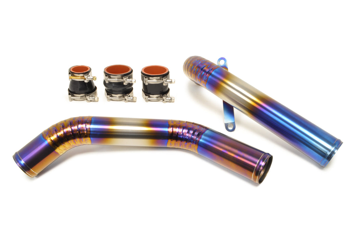 STM Evo X Upper Intercooler Pipe Kit (Burned Titanium)