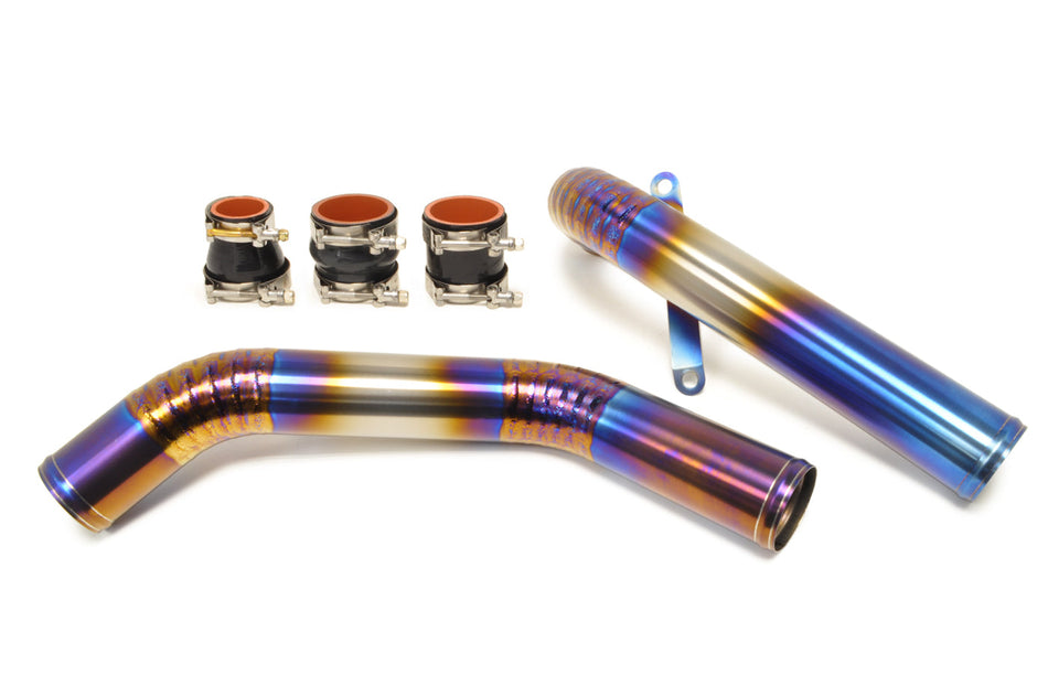 STM Evo X Upper Intercooler Pipe Kit (Burned Titanium)