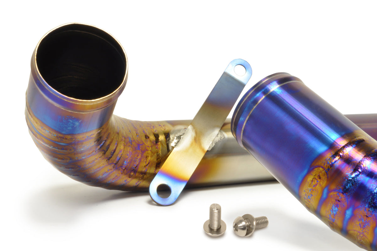 STM Evo X Upper Intercooler Pipe Kit (Burned Titanium)