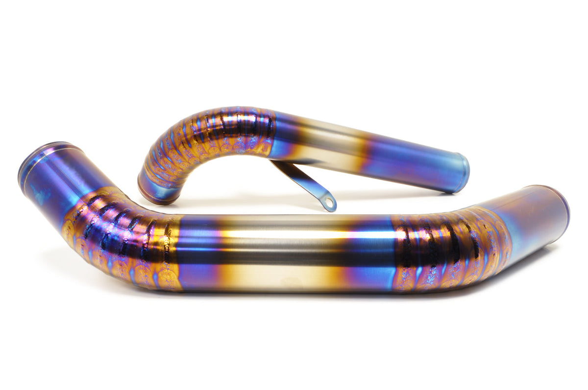 STM Evo X Upper Intercooler Pipe Kit (Burned Titanium)