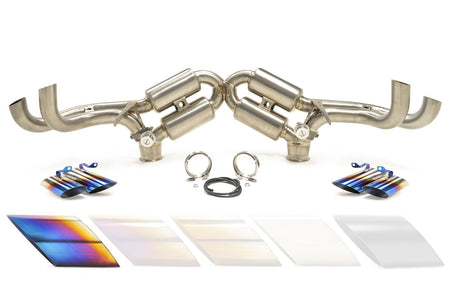 STM Huracan Ti Exhaust with Burned Blue Tips