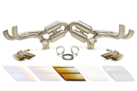 STM Huracan Ti Exhaust with Burned Gold Tips