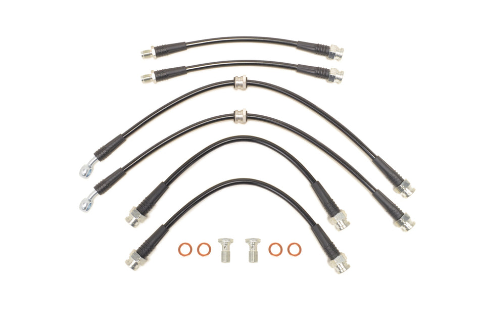 STM Black Brake Lines for JDM Evo 4/5/6