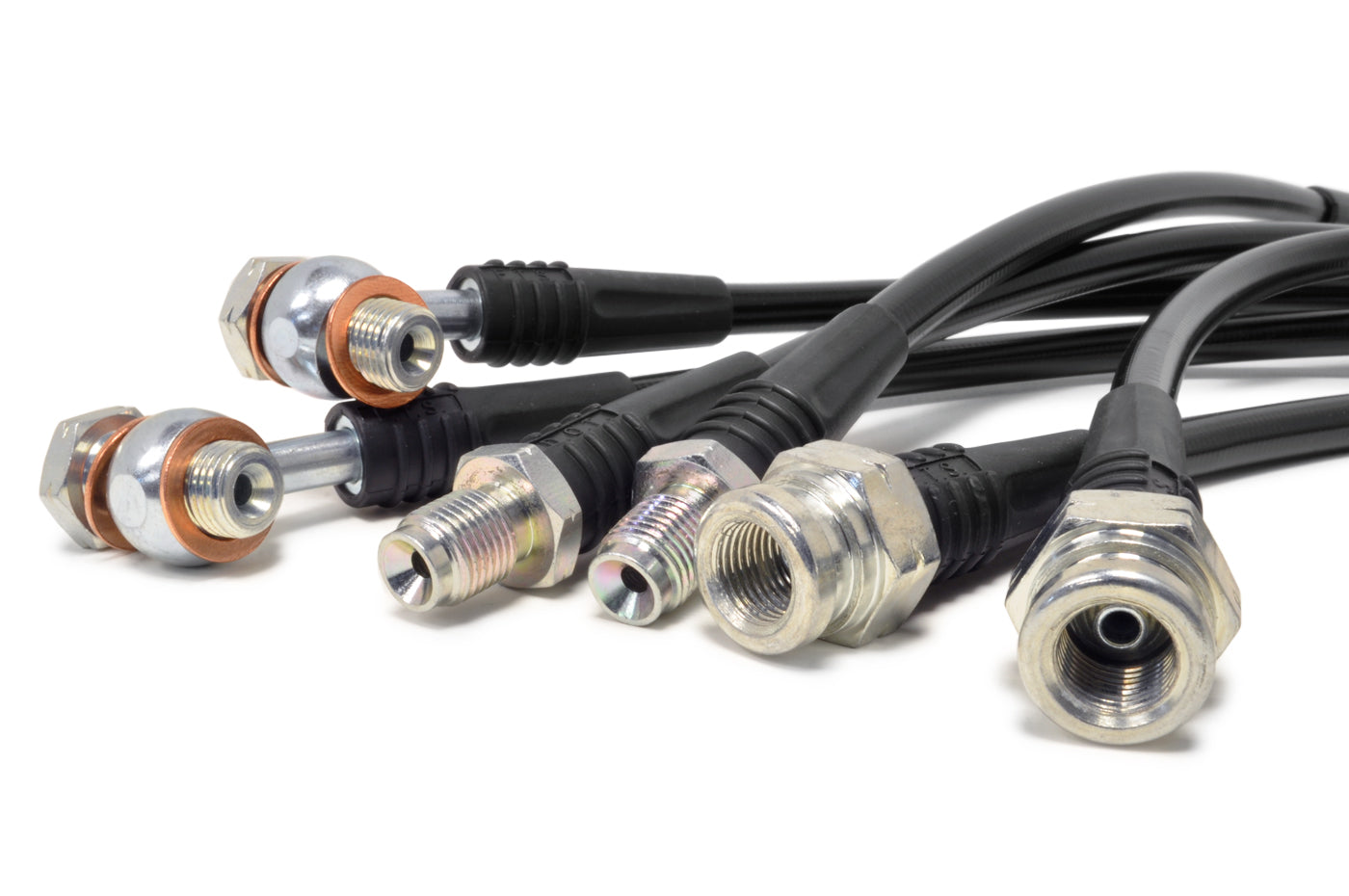 STM Black Brake Lines for JDM Evo 4/5/6