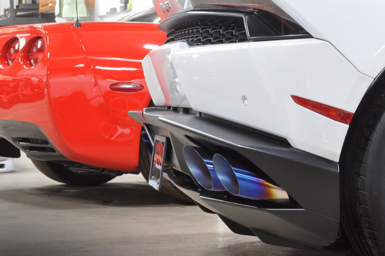 Huracan Exhaust Tips Installed