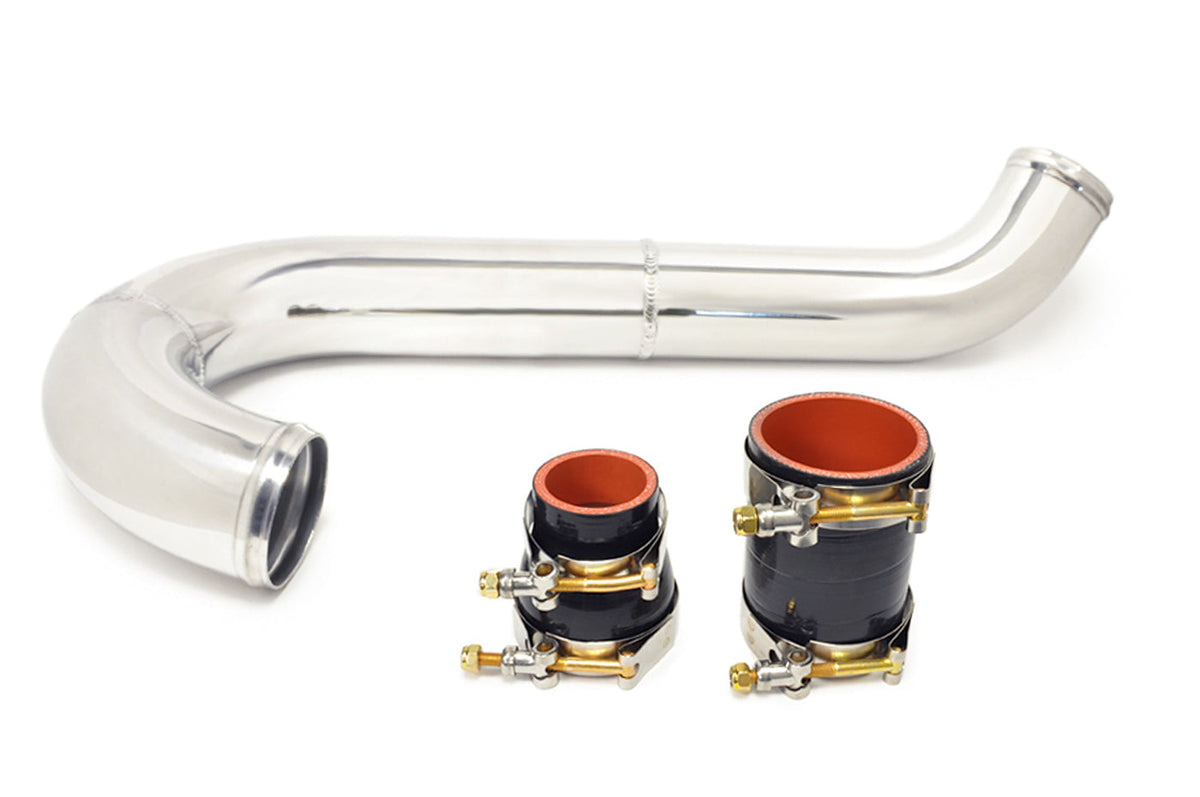 STM Evo 7/8/9 Aluminum Lower Intercooler Pipe for Stock Frame Turbo (Polished Finish)