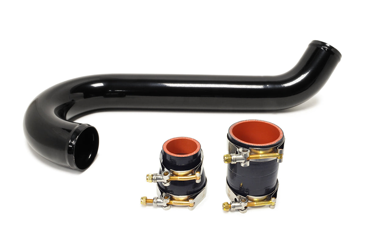 STM Evo 7/8/9 2.5" Stainless Lower Intercooler Pipe for Stock Frame Turbo (Gloss Black Finish)