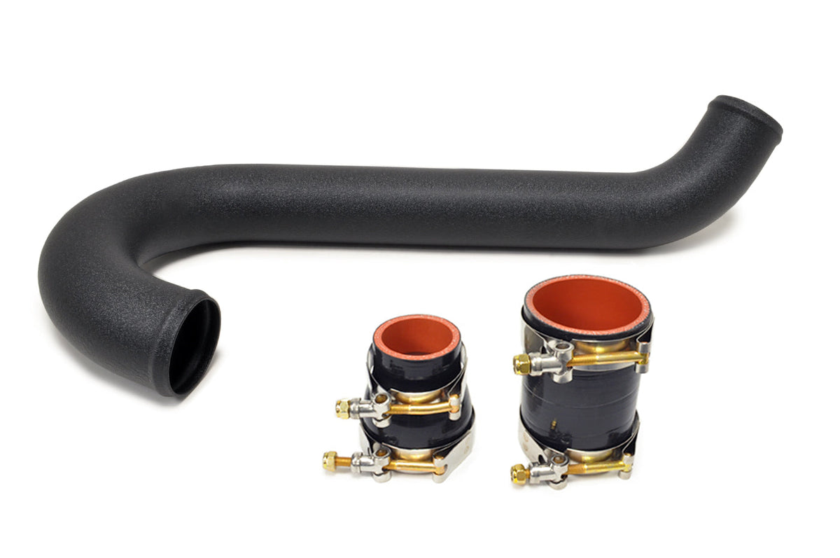 STM Evo 7/8/9 2.5" Stainless Lower Intercooler Pipe for Stock Frame Turbo (Wrinkle Black Finish)