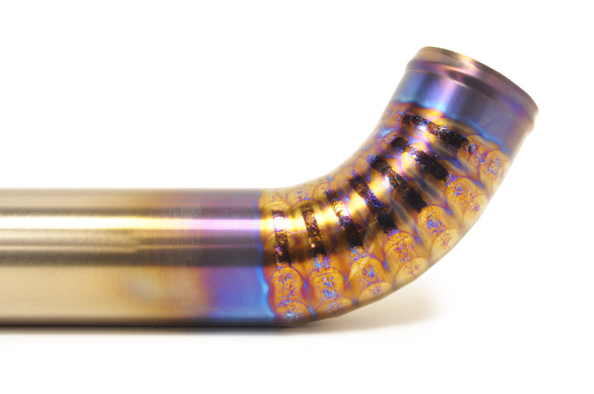 STM Evo 7/8/9 Titanium 2.5" LICP for Stock Frame Turbo (Burned Finish)
