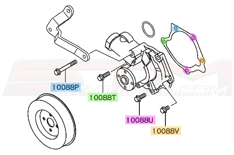STM OEM Water Pump Bolt Kit for Evo 8/9