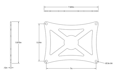 STM Drag Racing Parachute Mount Plate (PMP-MS)