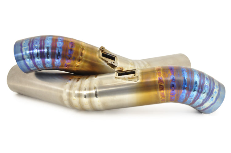 STM R35 GTR Titanium Intake Pipes Burned Blue