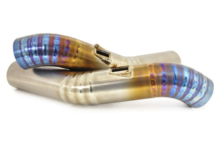 STM R35 GTR Titanium Intake Pipes Burned Blue