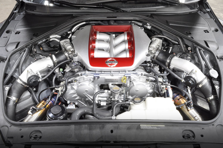 STM R35 GTR Titanium Intake Burned Blue Installed