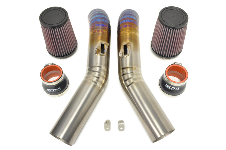 STM R35 GTR Titanium Intake Burned Blue Includes Couplers