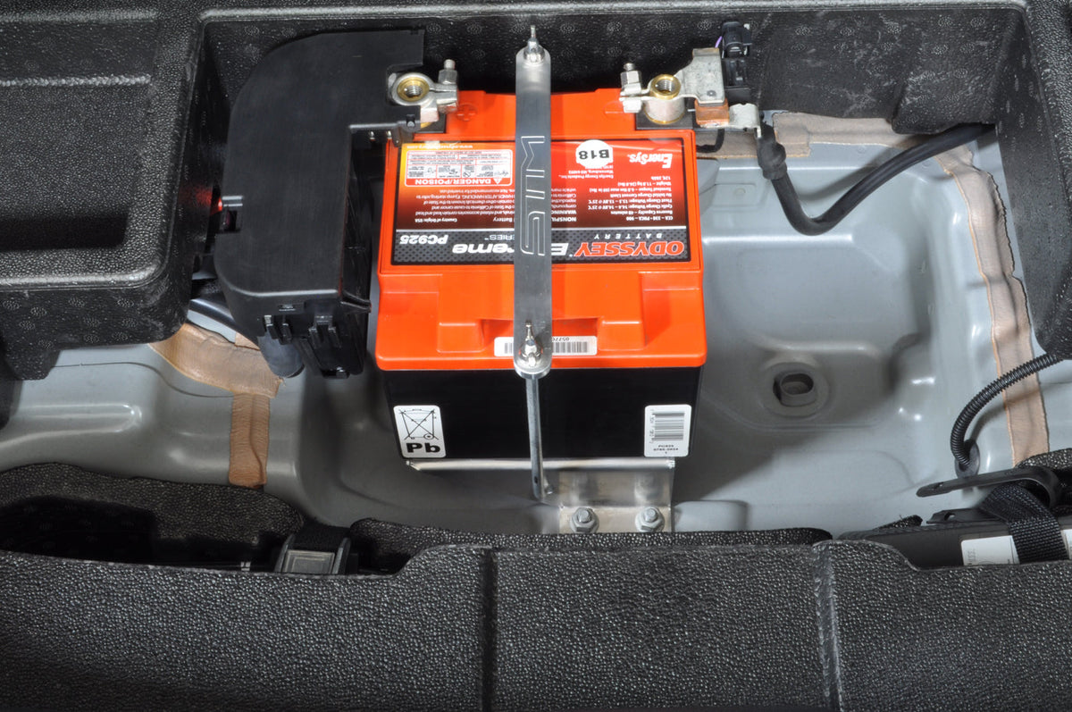 Audi RS3 STM Battery Kit Installed in Trunk