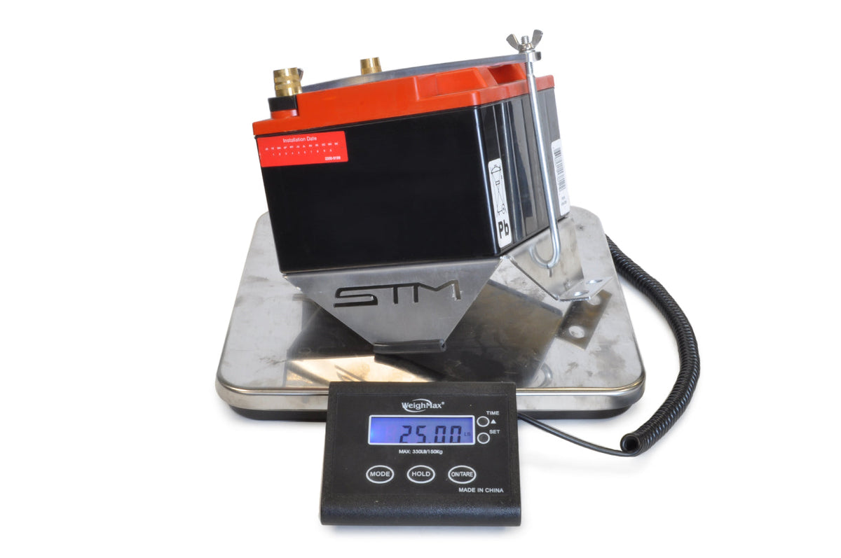Audi RS3 STM Battery Weight on a Scale