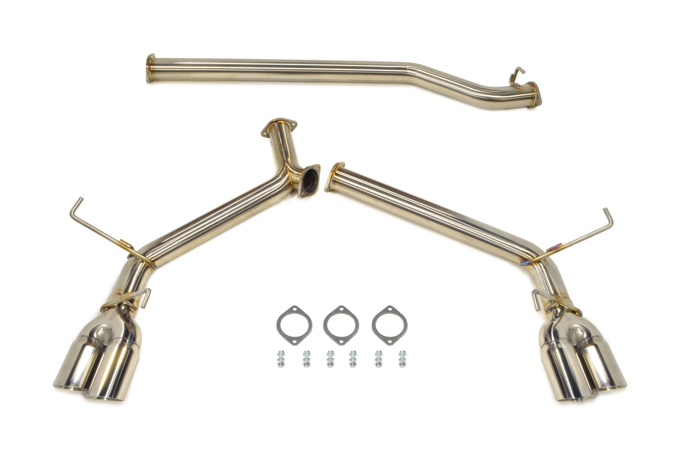 STM Stainless Dual Exit Cat-Back Exhaust for 2022 WRX (NON-Resonated)