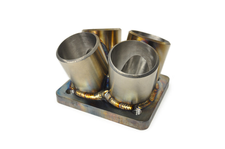 T4 Twin Scroll Turbo Manifold Merge Collector Flange 4 Runners into 1
