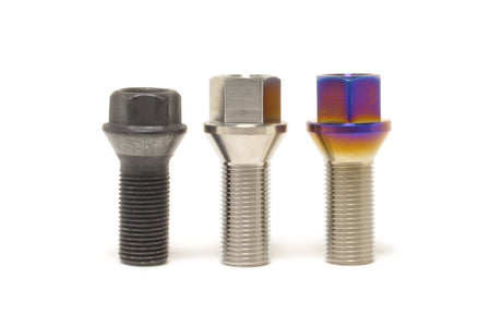 OEM BME Lug Bolts, Bare Titanium, Burned Blue