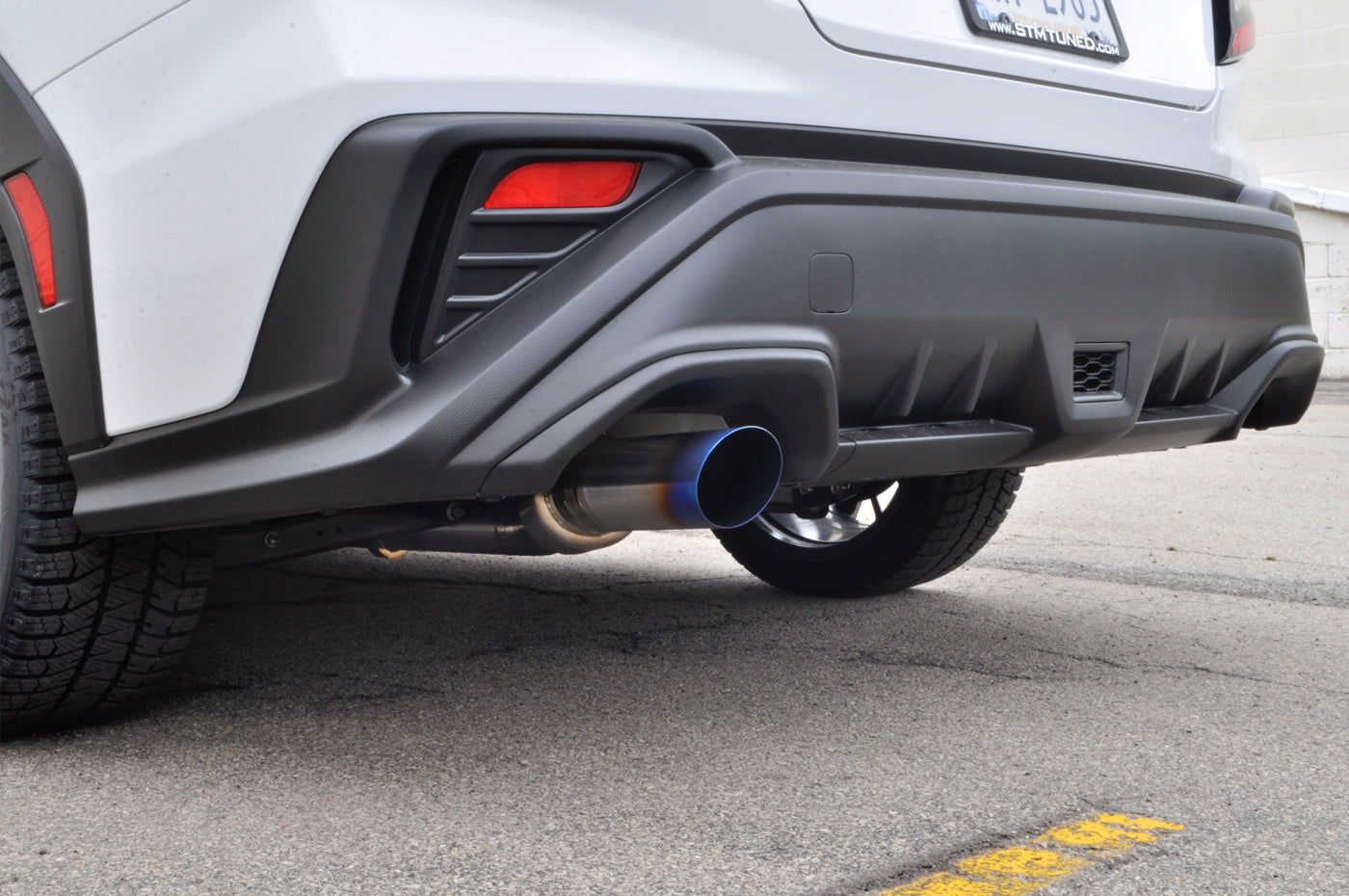 STM Titanium Single Exit Cat-Back Exhaust for 2022+ WRX (Burned Tip)