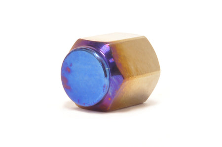STM Titanium Valve Stem Caps Burned Blue (Set of 4)