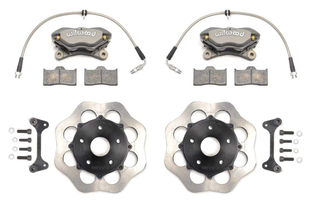 STM Lightweight Front Drag Brake Kit for 2005-2021 WRX/STi (Scalloped Rotors)