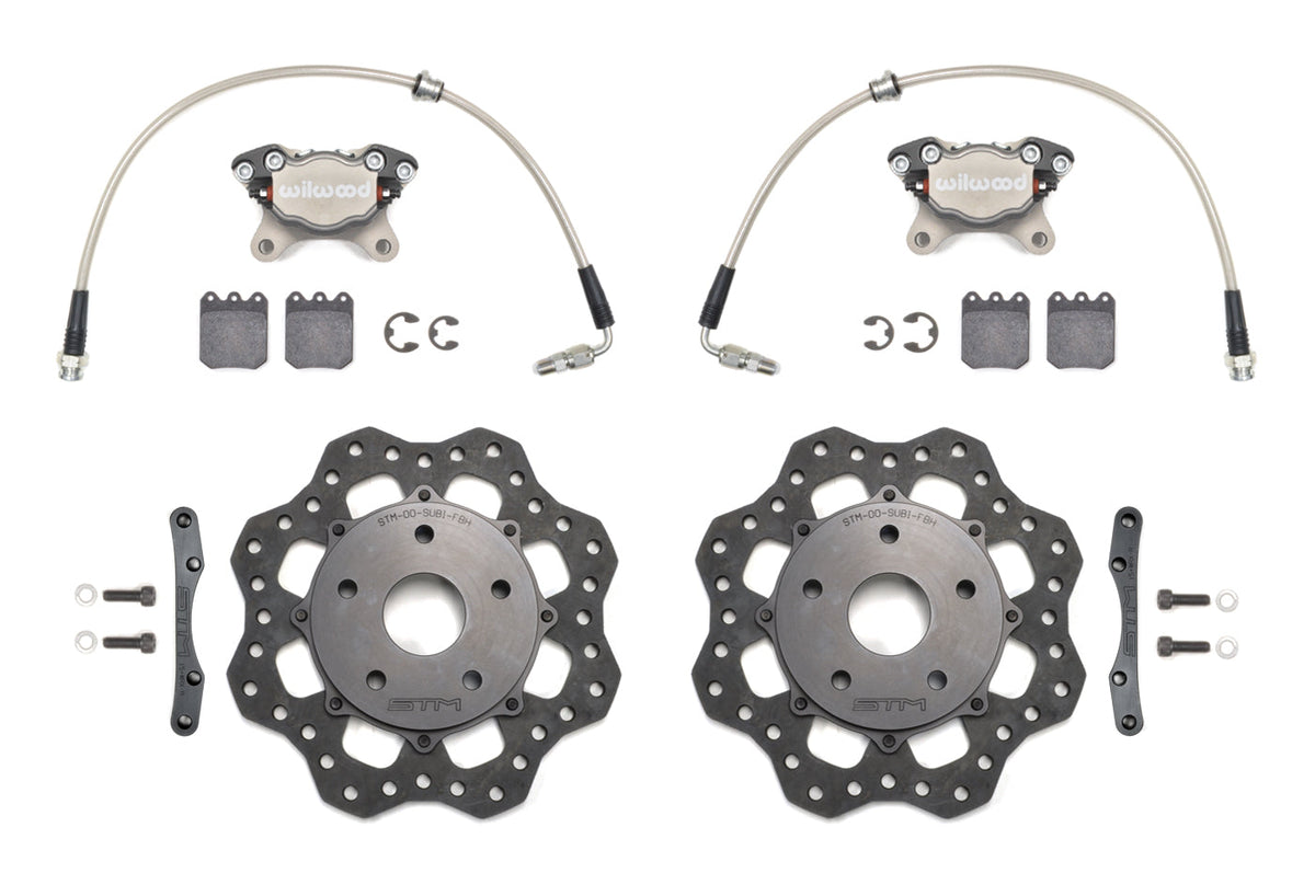 STM Lightweight Rear Drag Brake Kit for 15-21 WRX/05-21 STi (Scalloped Rotors)
