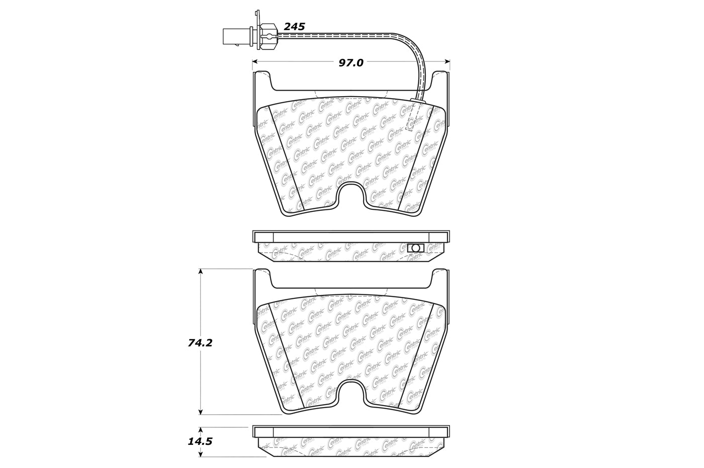 StopTech RS3 / TTRS Posi-Quiet Brake Pads Front